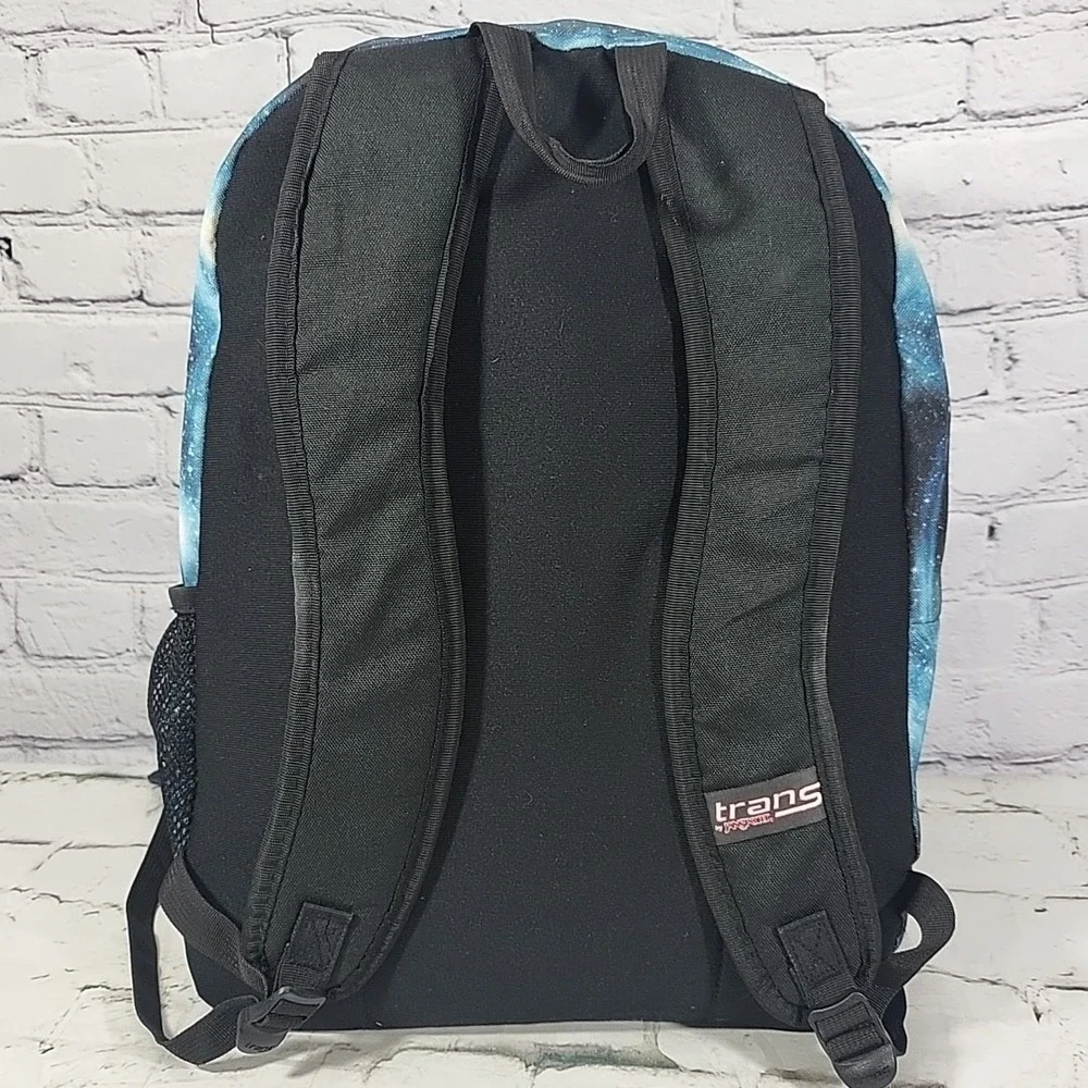 Jansport Trans Galaxy‎ Cosmic Backpack Large Blue Dual Pocket Laptop Book Bag
